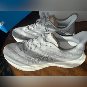 HOKA M Mach 6 NEW MENS 9.5 W 11 Gray/Grey/Silver